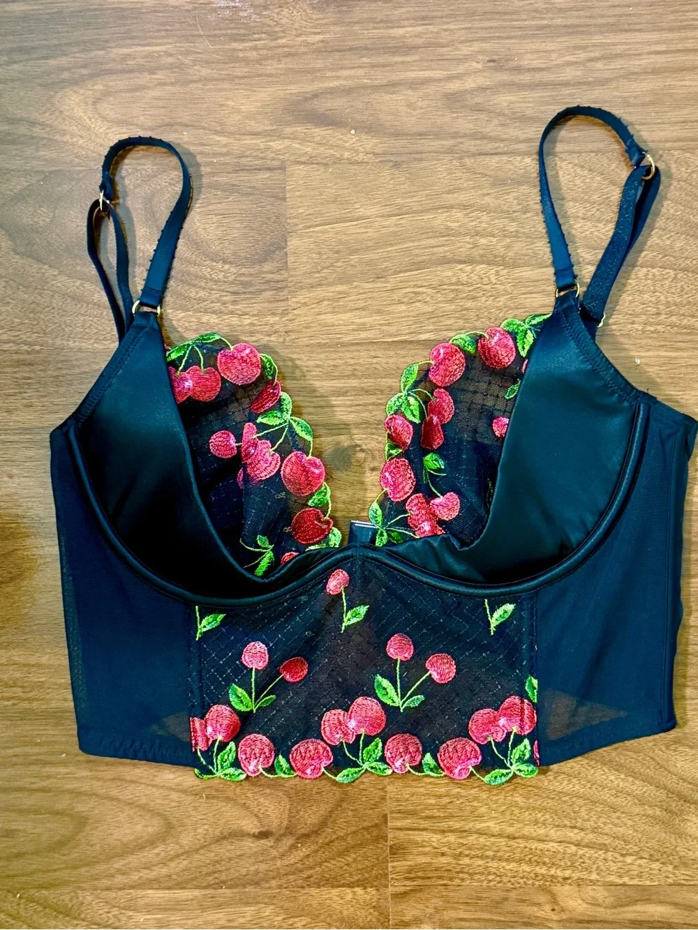 NWOT Victoria's Secret VERY SEXY Cherry Quarter-Cup Corset Top